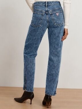 Vintage Guess Georges Marciano USA Mom Jeans Denim High Rise Ankle Zip Sz 31